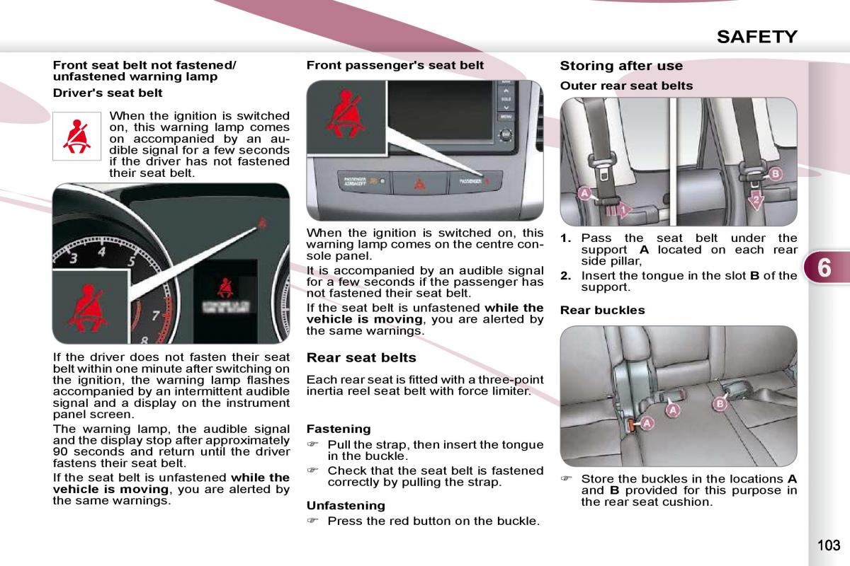 Peugeot 4007 owners manual / page 98