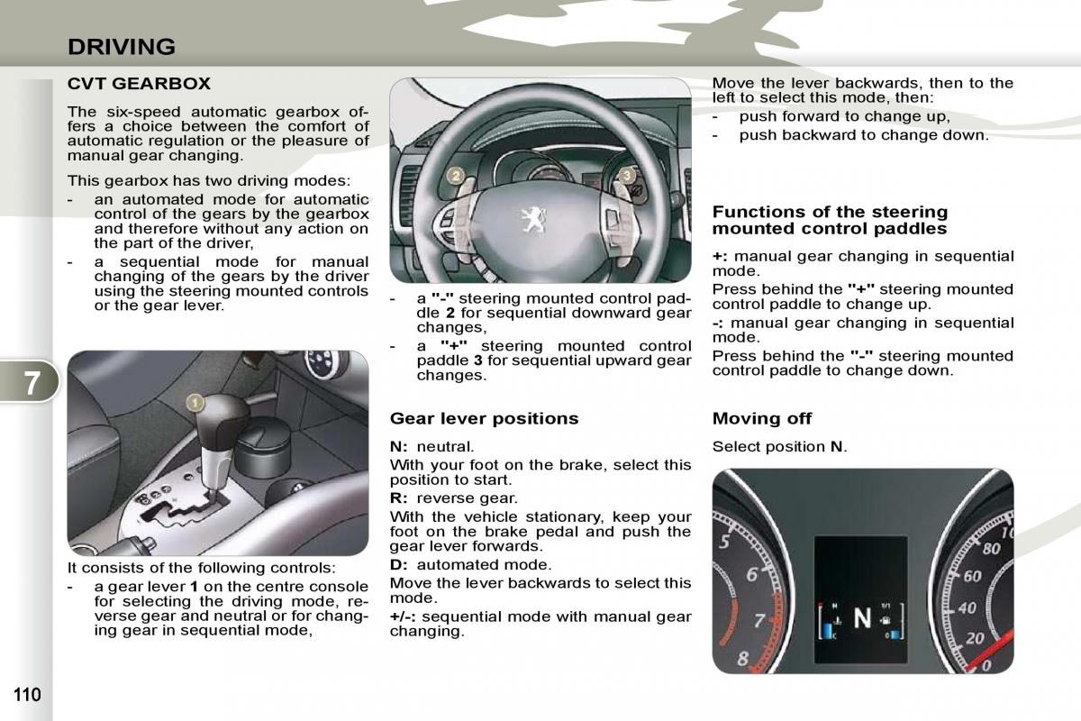 Peugeot 4007 owners manual / page 105