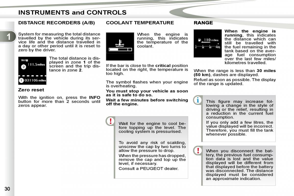 Peugeot 4007 owners manual / page 12