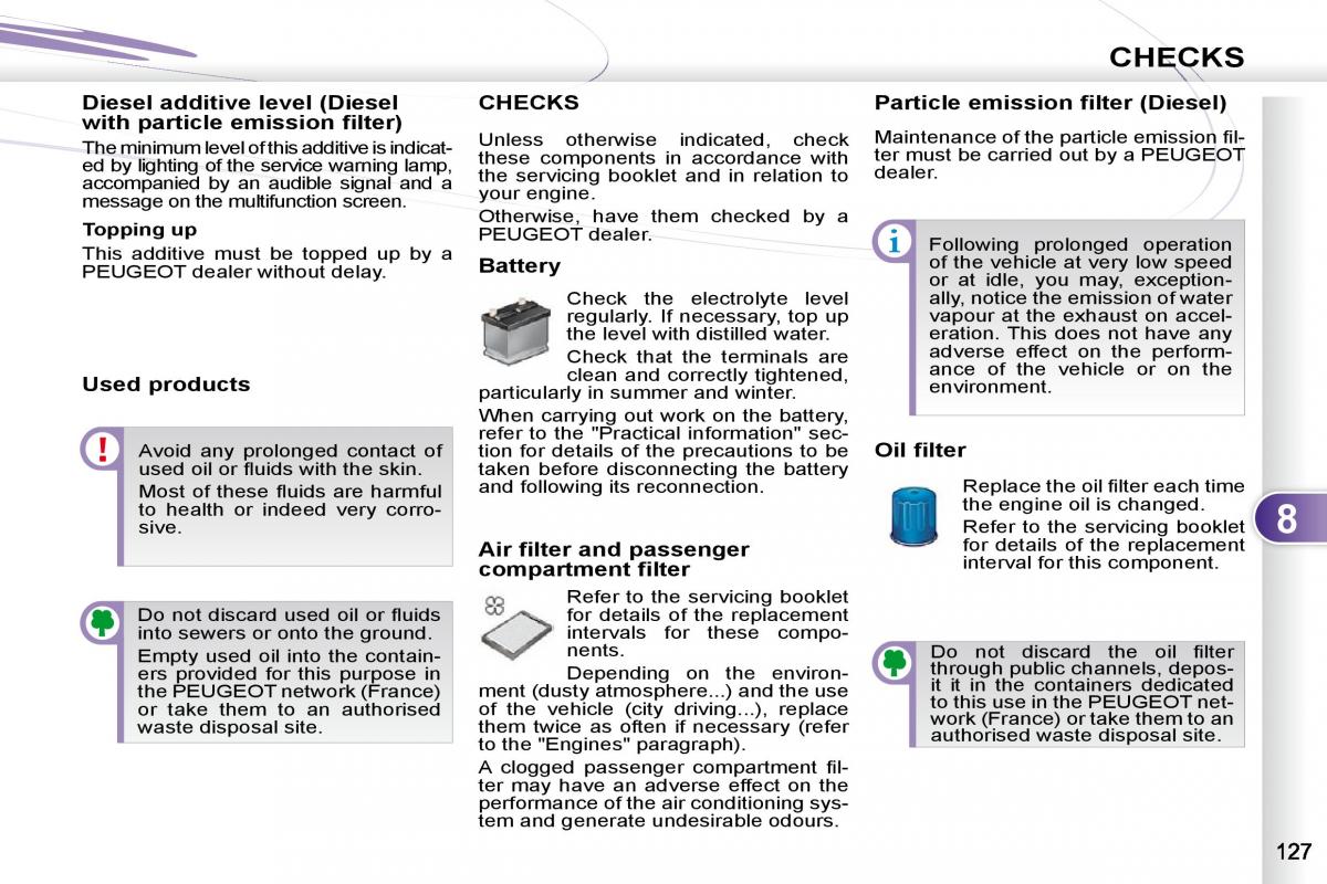 Peugeot 4007 owners manual / page 122