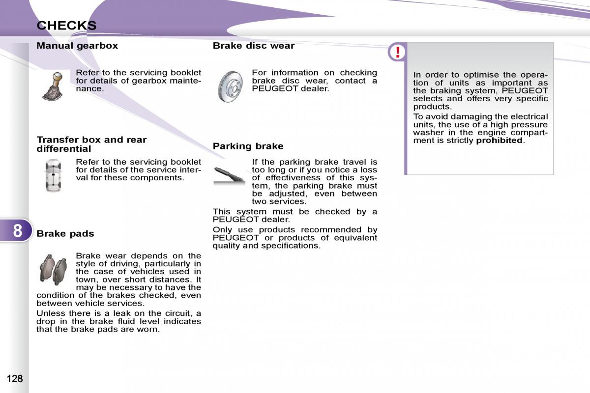 Peugeot 4007 owners manual / page 124