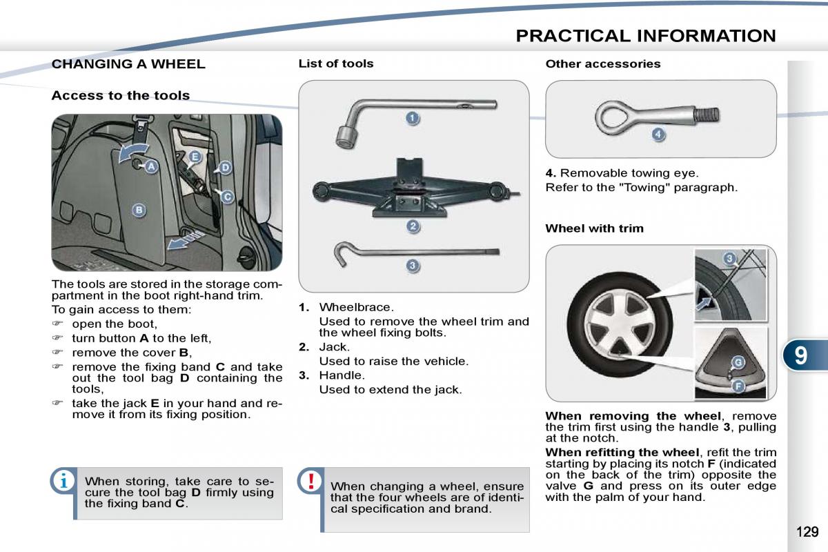 Peugeot 4007 owners manual / page 125