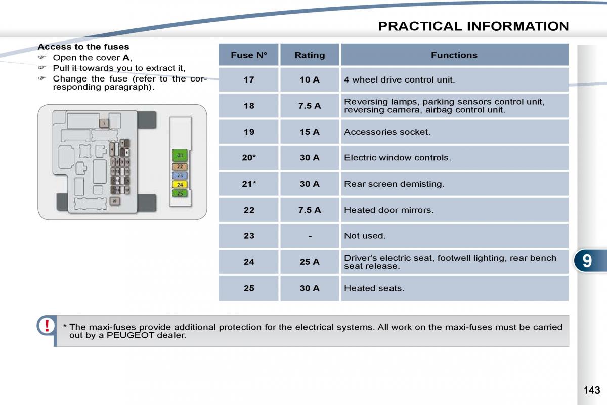 Peugeot 4007 owners manual / page 139