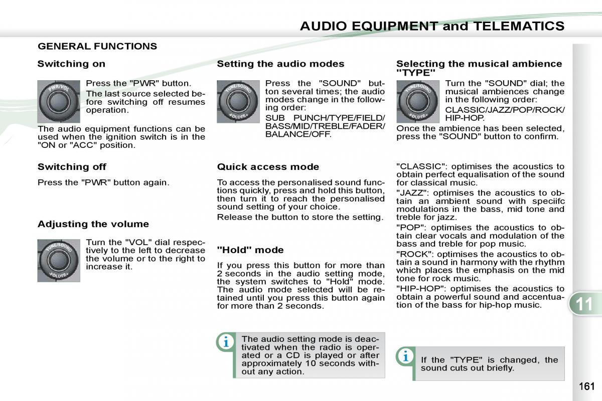 Peugeot 4007 owners manual / page 156