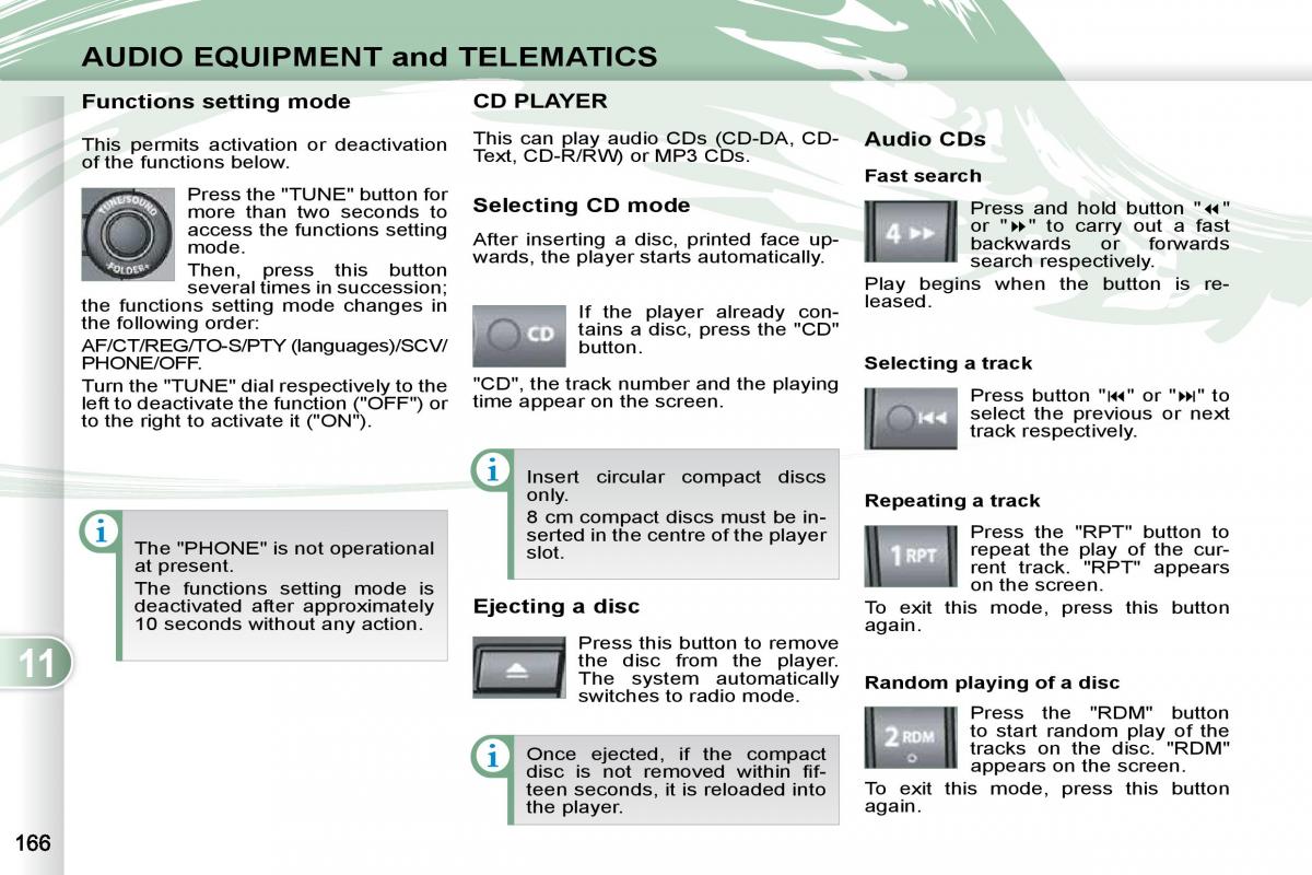 Peugeot 4007 owners manual / page 161