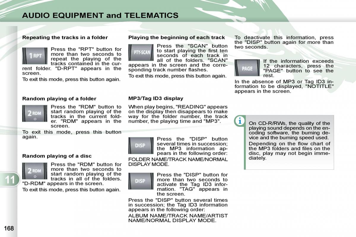 Peugeot 4007 owners manual / page 164