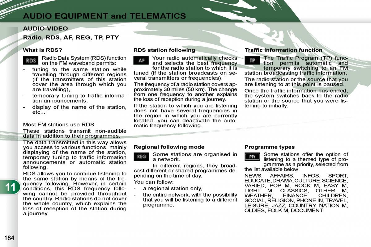 Peugeot 4007 owners manual / page 180