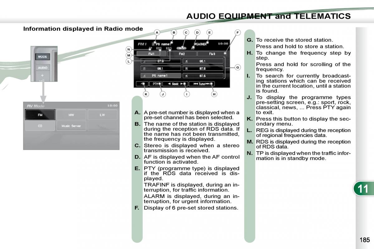 Peugeot 4007 owners manual / page 181