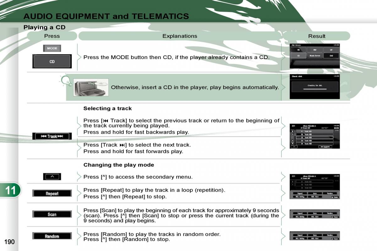 Peugeot 4007 owners manual / page 186