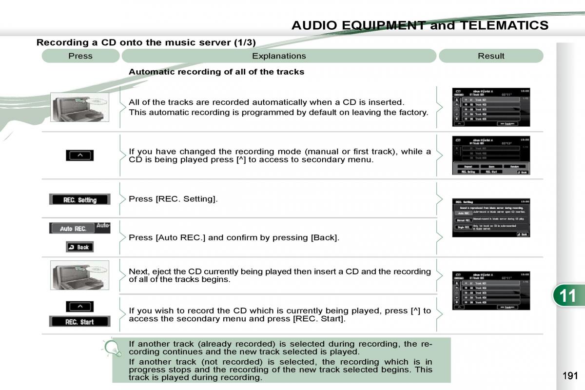 Peugeot 4007 owners manual / page 187