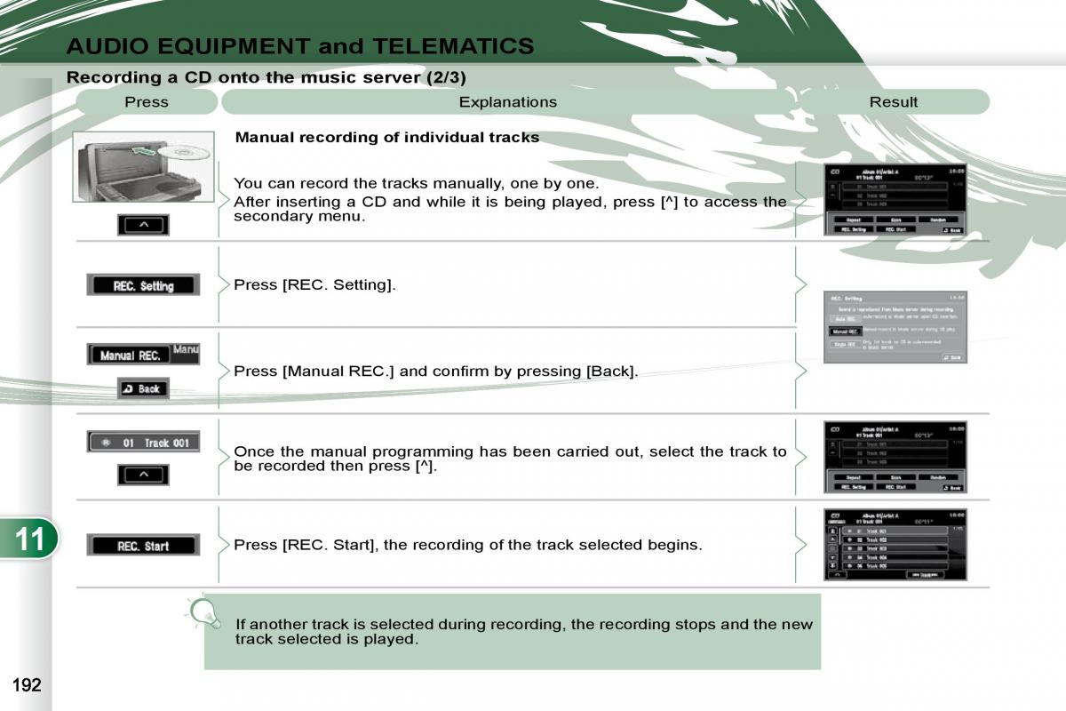 Peugeot 4007 owners manual / page 188