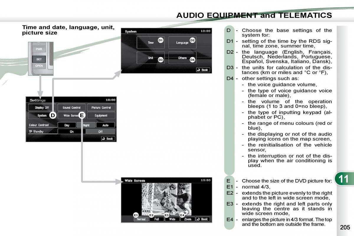 Peugeot 4007 owners manual / page 201