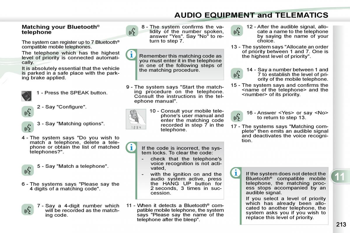 Peugeot 4007 owners manual / page 209