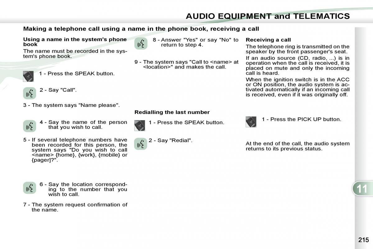 Peugeot 4007 owners manual / page 211