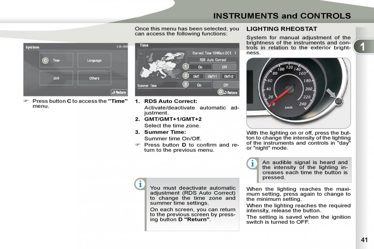 Peugeot 4007 owners manual / page 25