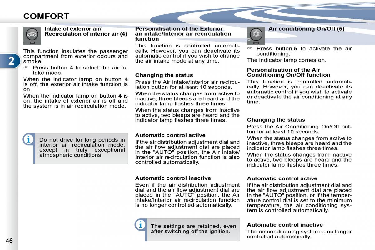 Peugeot 4007 owners manual / page 33