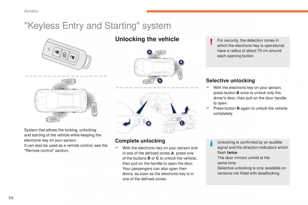 Peugeot 4008 owners manual / page 58