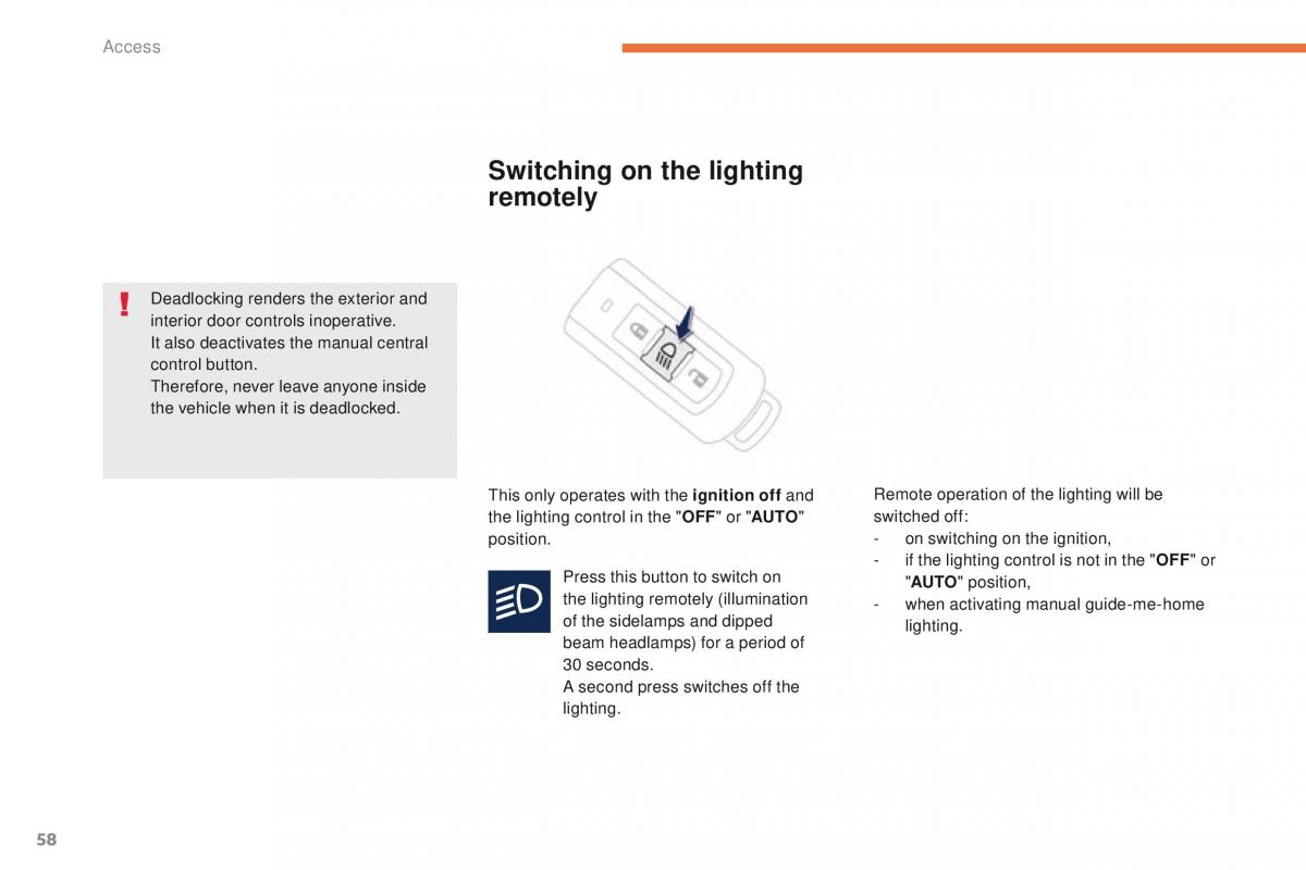 Peugeot 4008 owners manual / page 60