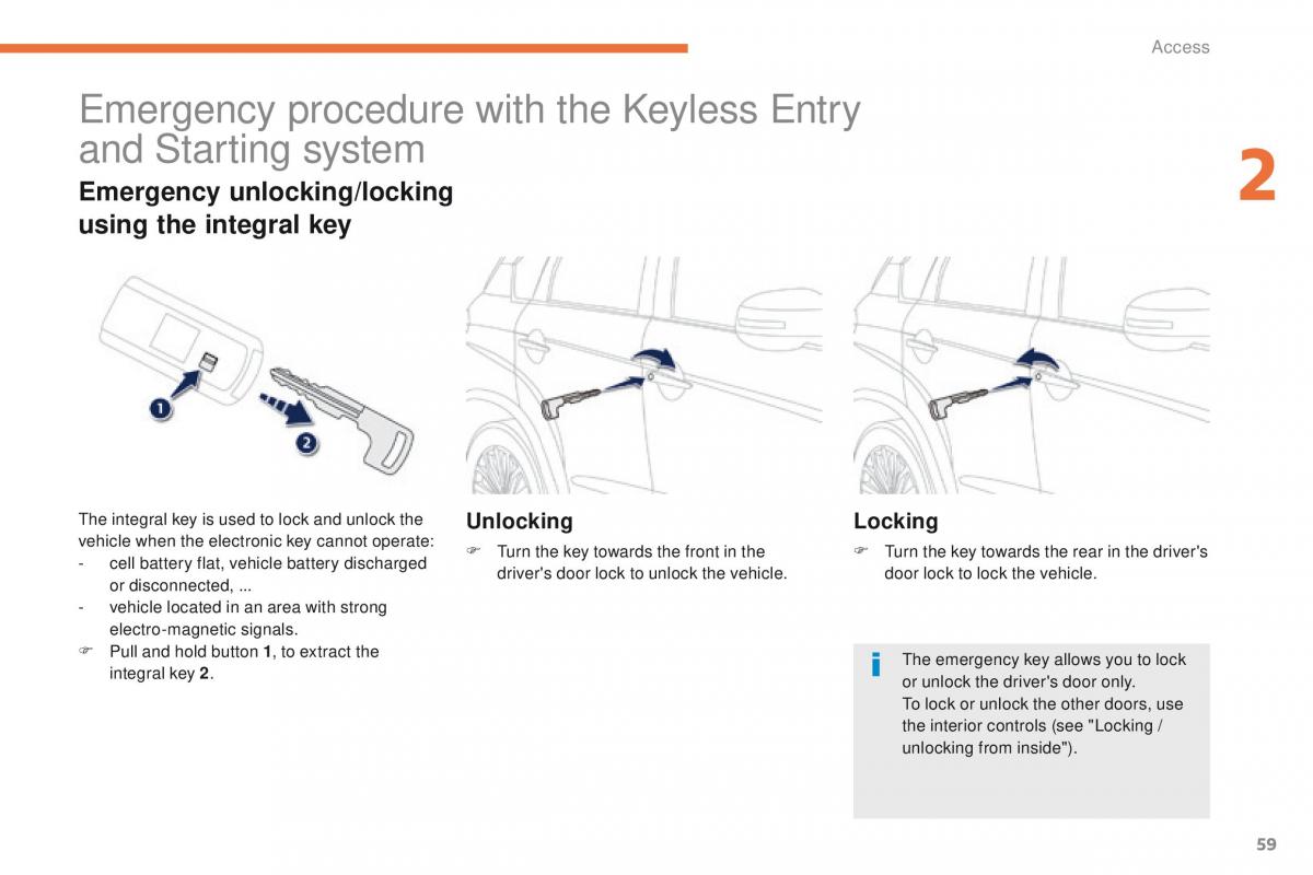 Peugeot 4008 owners manual / page 61