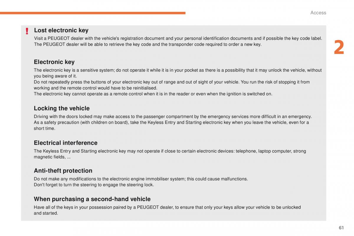 Peugeot 4008 owners manual / page 63