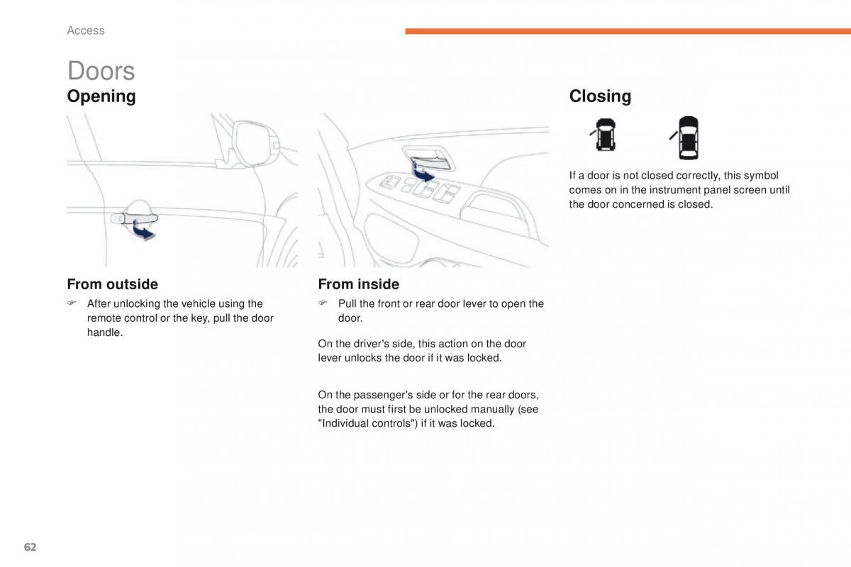 Peugeot 4008 owners manual / page 64