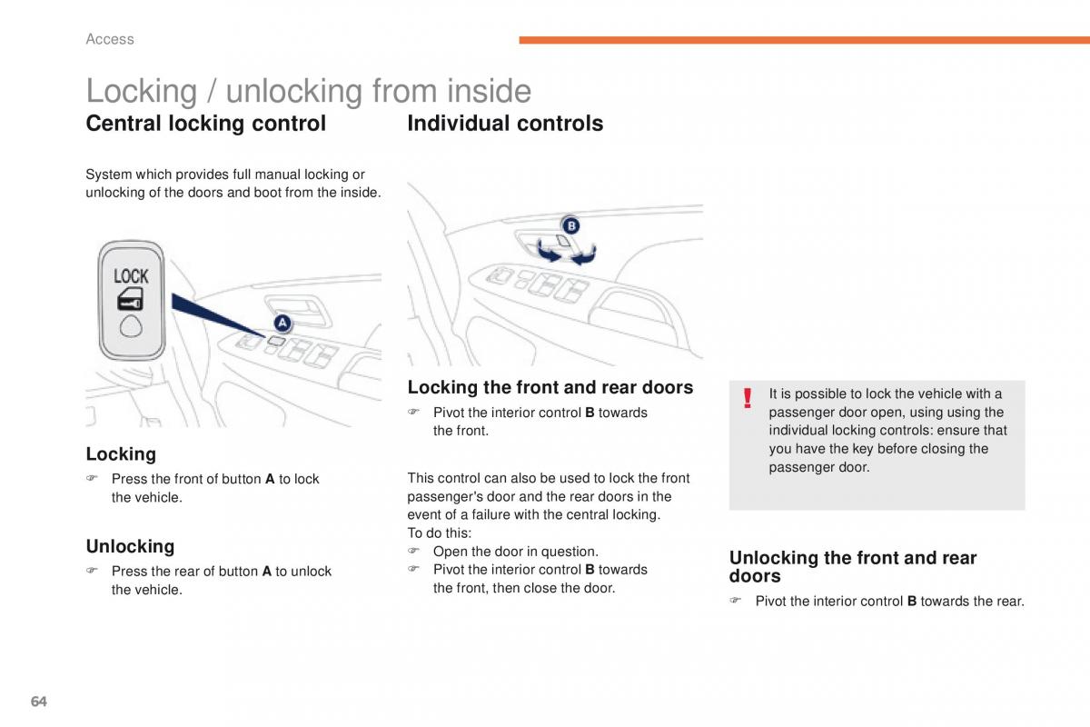 Peugeot 4008 owners manual / page 66