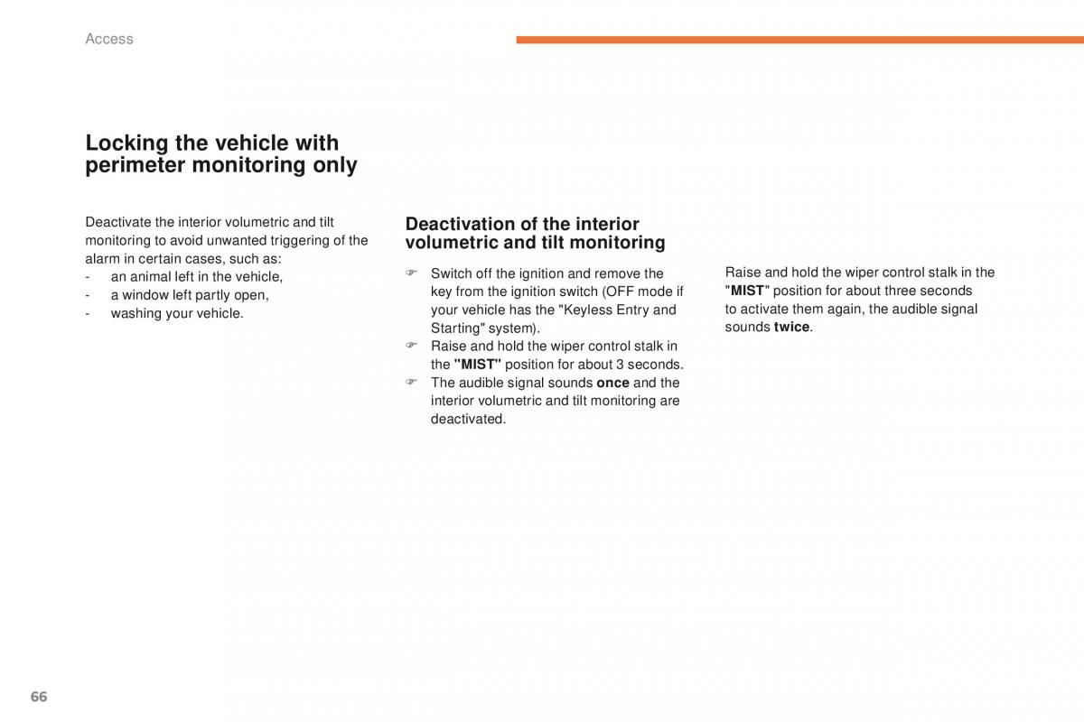 Peugeot 4008 owners manual / page 68