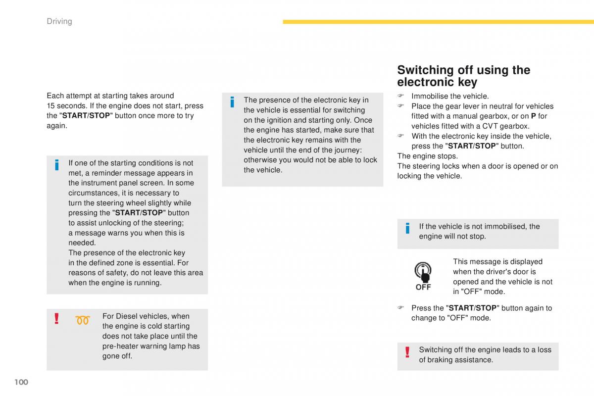 Peugeot 4008 owners manual / page 102