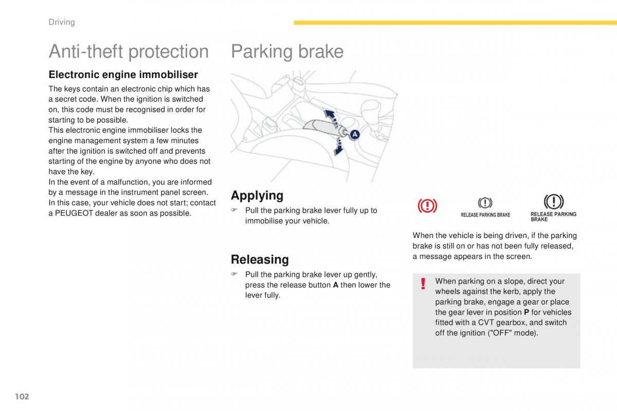 Peugeot 4008 owners manual / page 104