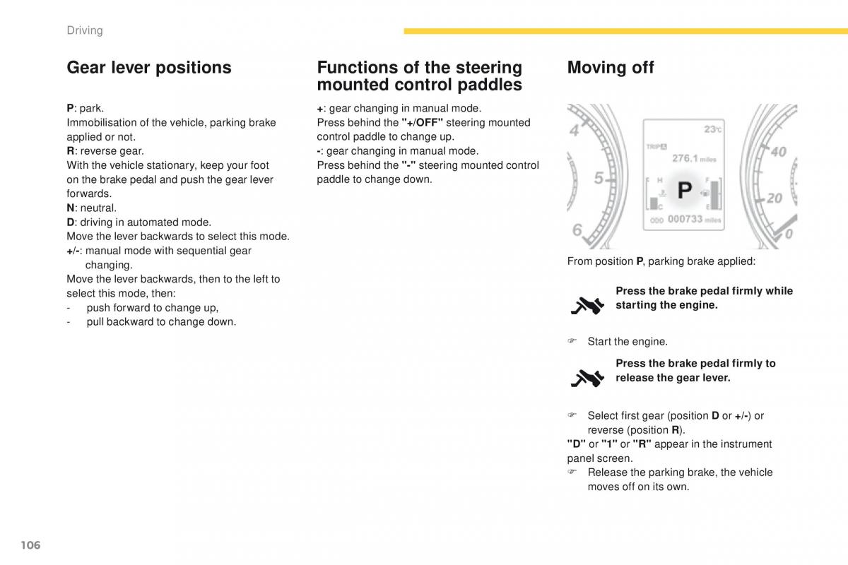 Peugeot 4008 owners manual / page 108