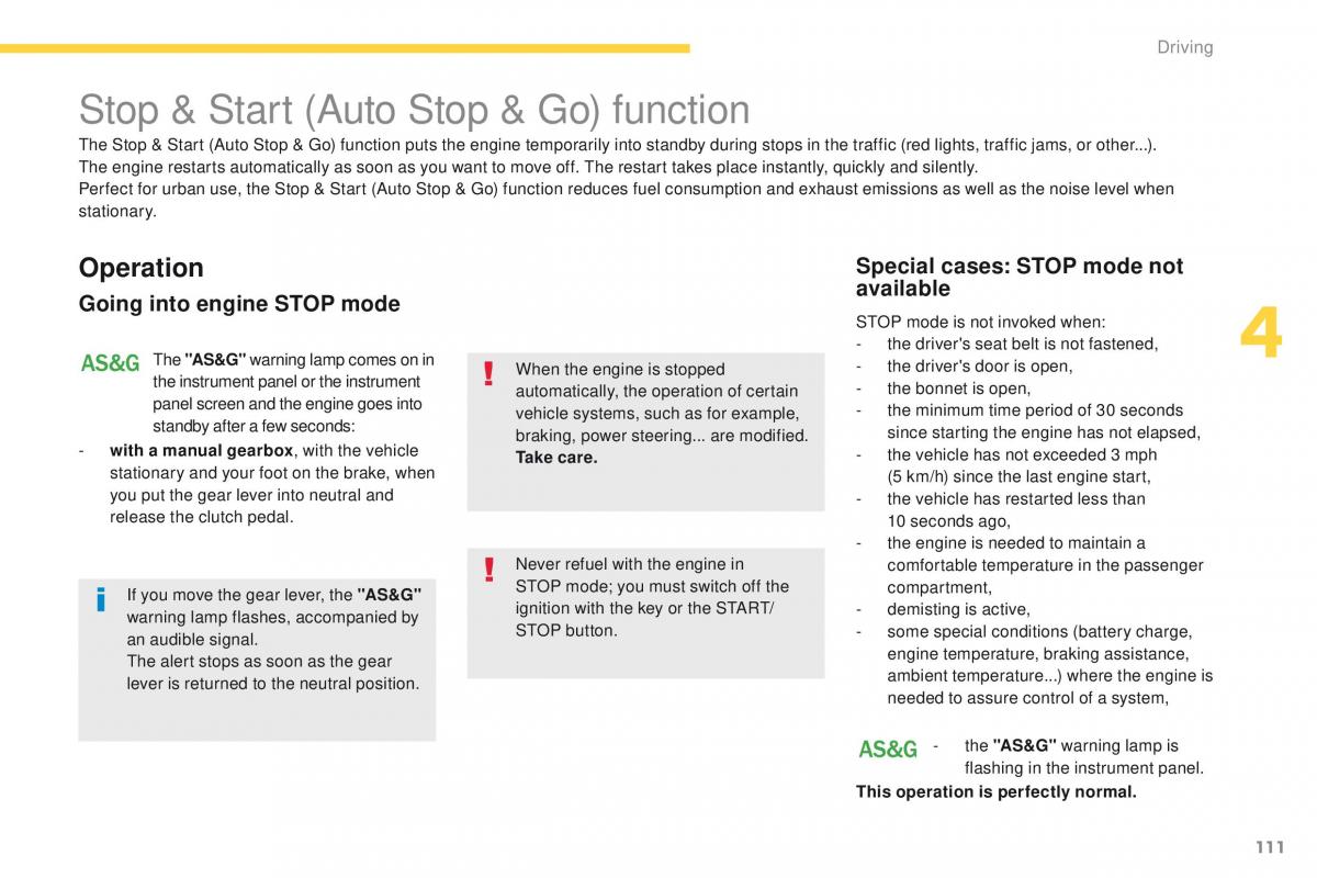 Peugeot 4008 owners manual / page 113