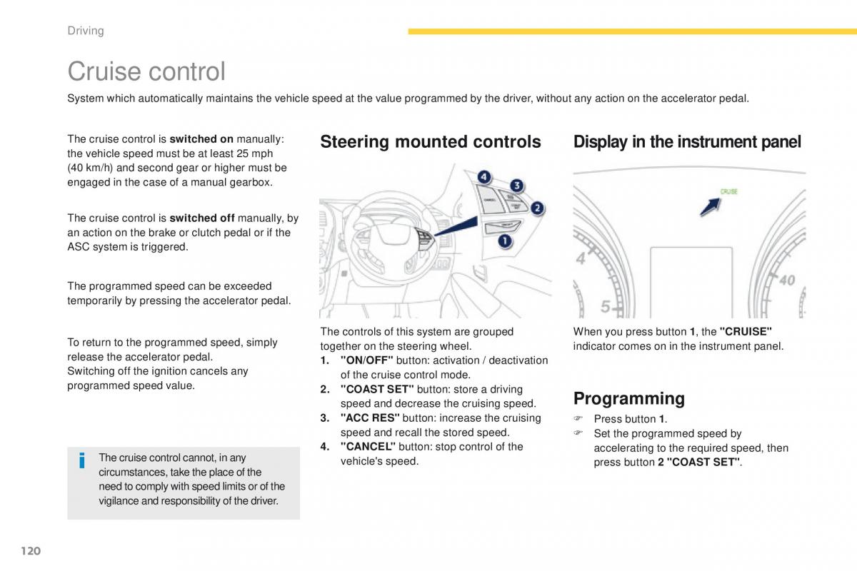 Peugeot 4008 owners manual / page 122