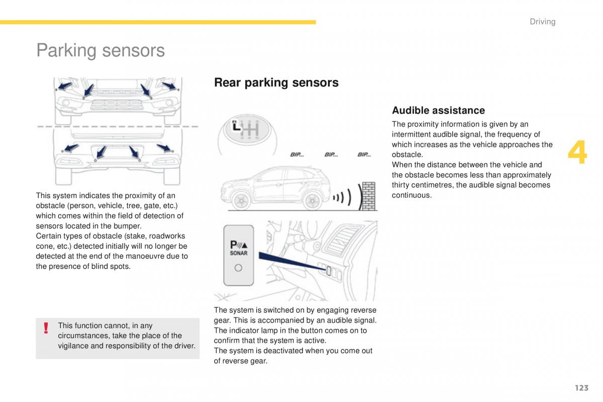 Peugeot 4008 owners manual / page 125