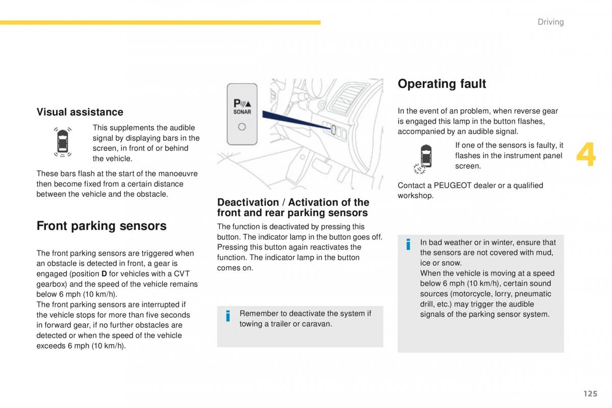 Peugeot 4008 owners manual / page 127