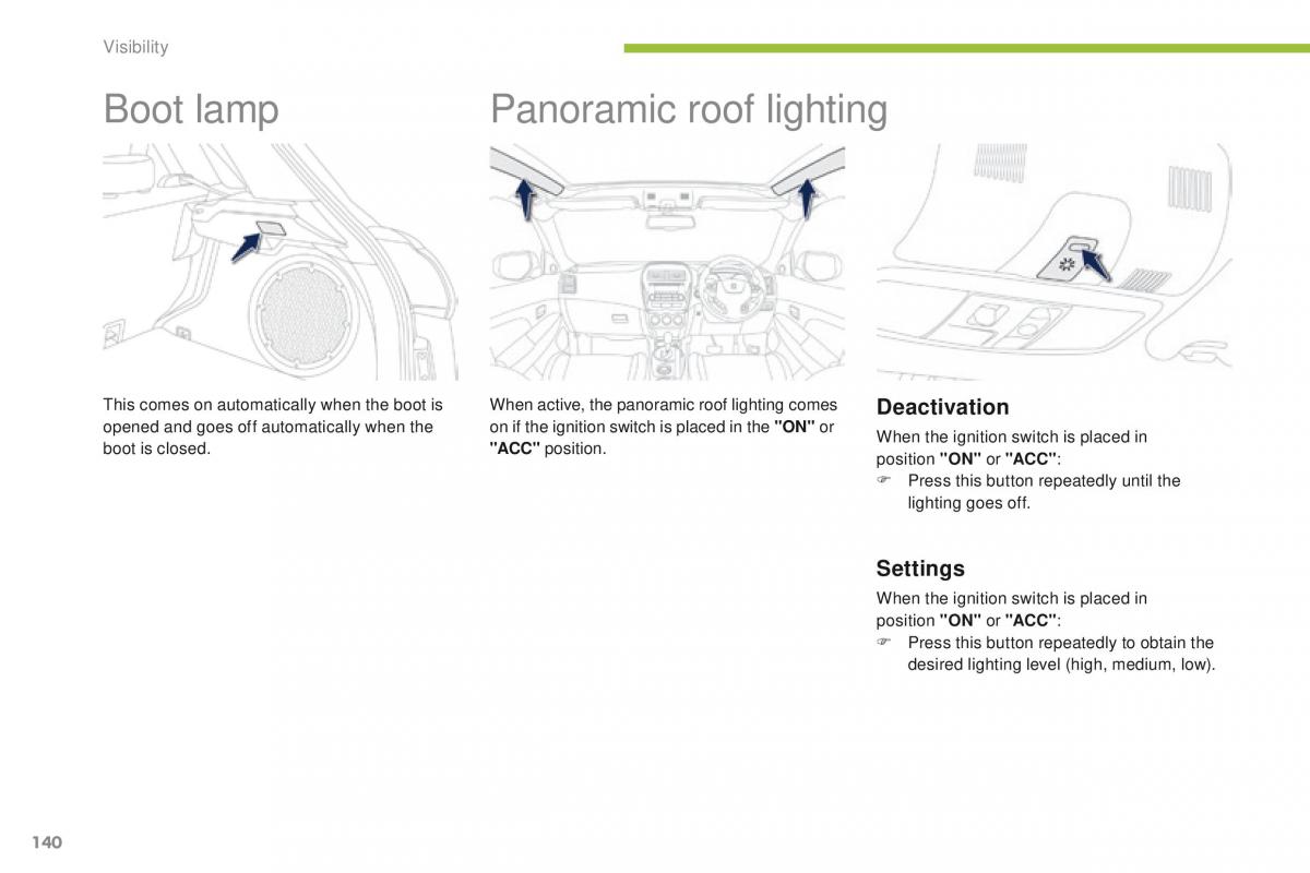 Peugeot 4008 owners manual / page 142