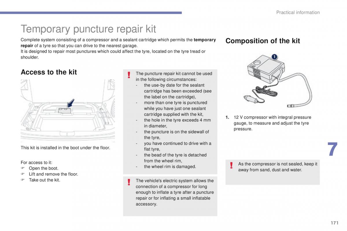 Peugeot 4008 owners manual / page 173