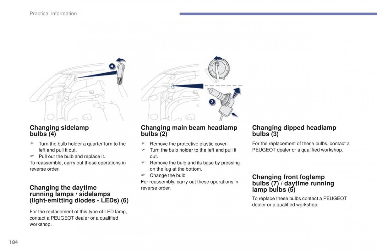 Peugeot 4008 owners manual / page 186