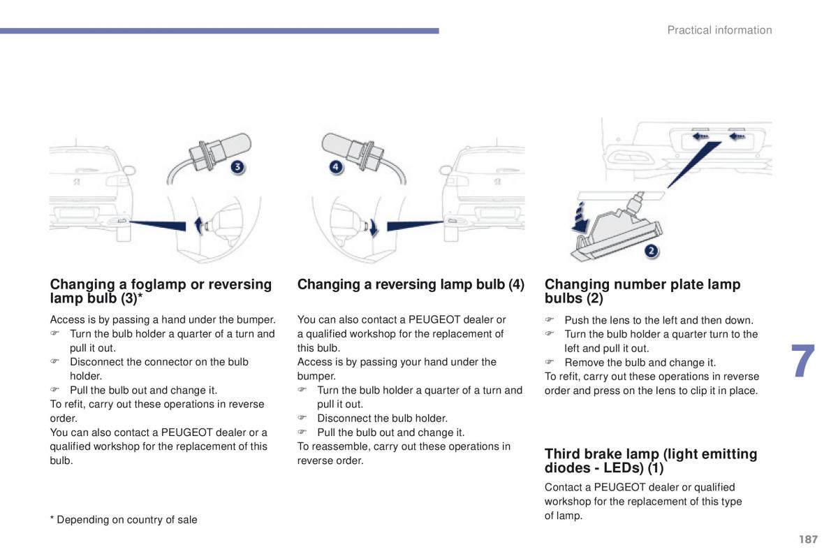 Peugeot 4008 owners manual / page 189