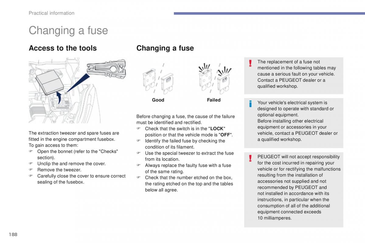 Peugeot 4008 owners manual / page 190