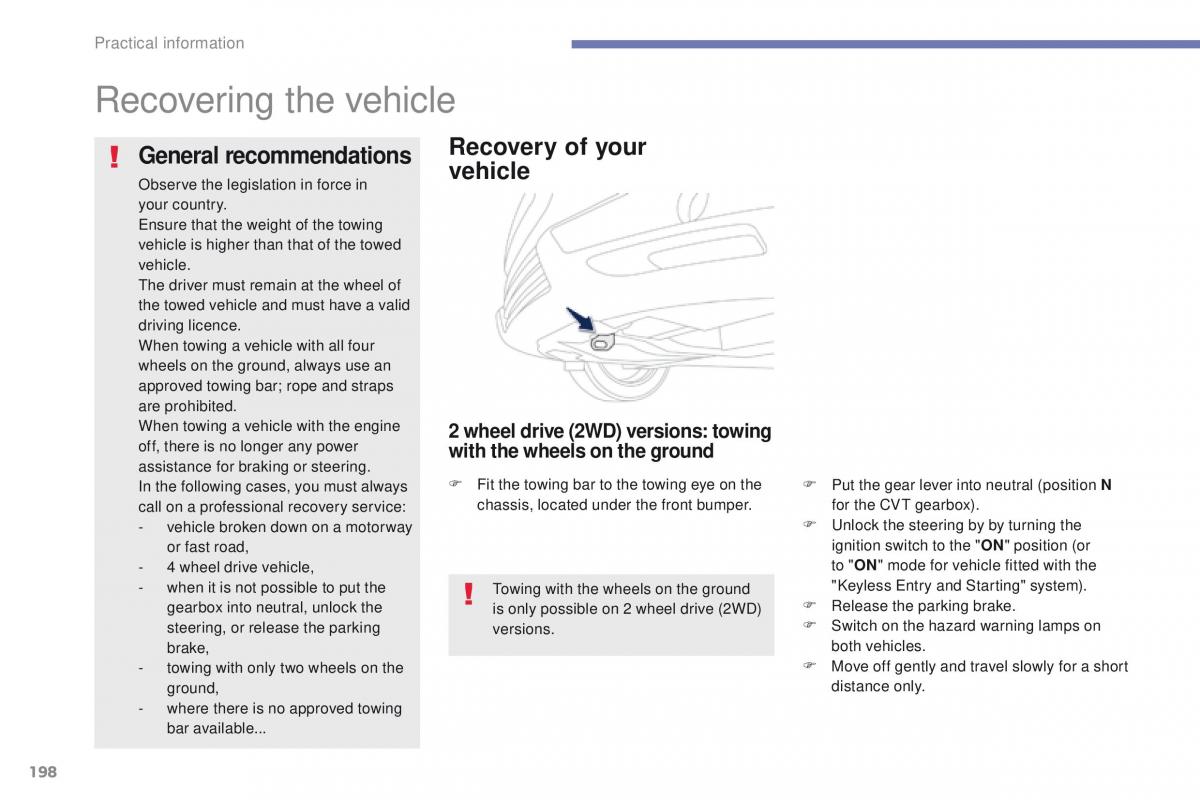 Peugeot 4008 owners manual / page 200