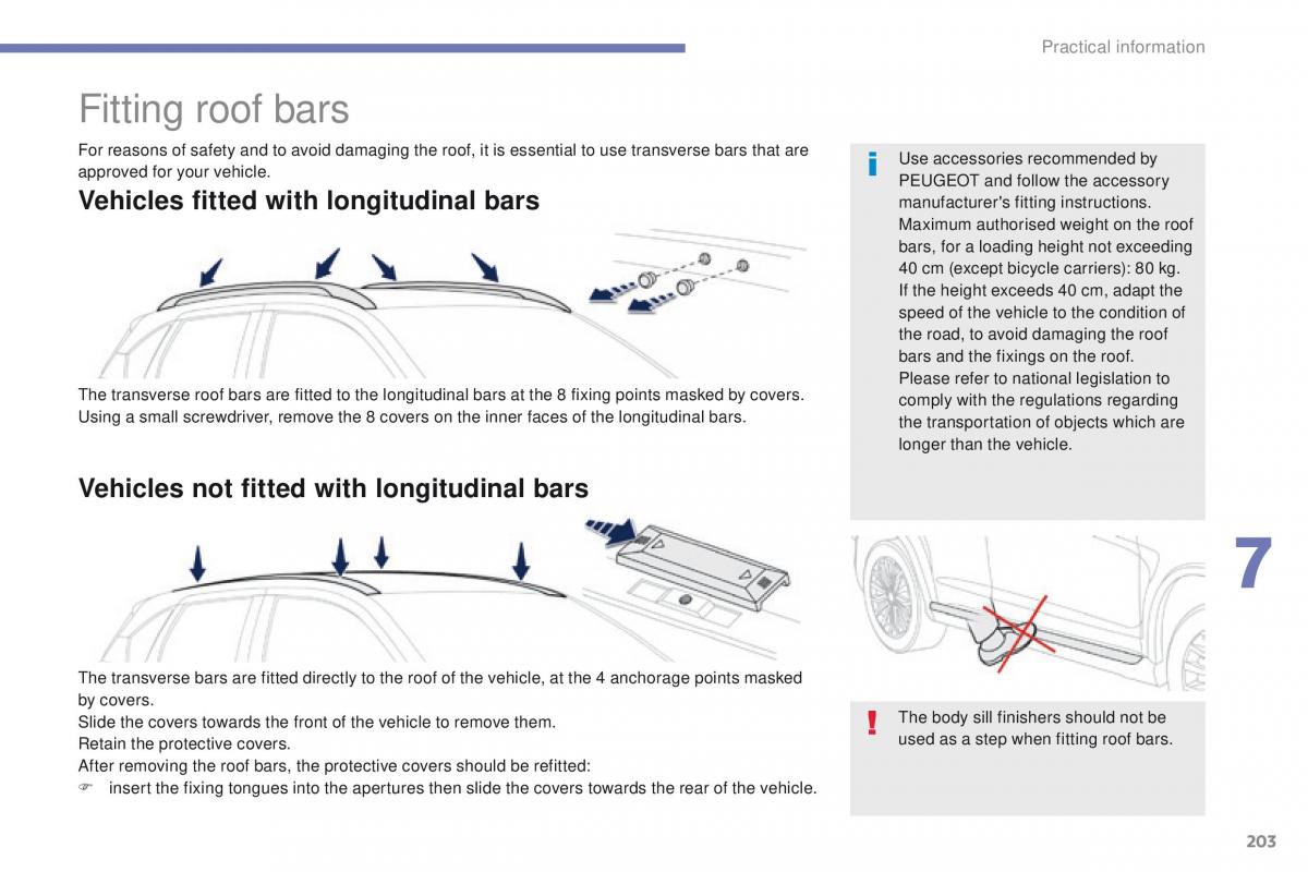 Peugeot 4008 owners manual / page 205