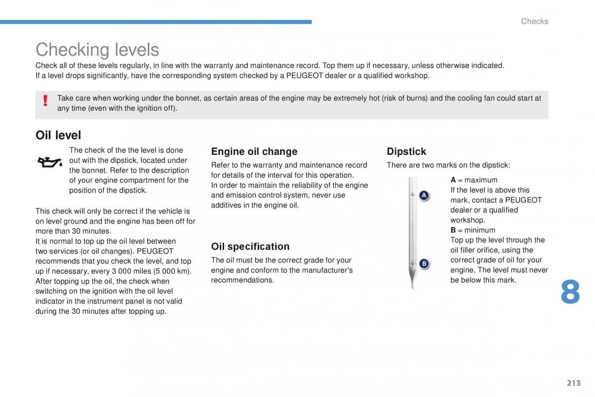 Peugeot 4008 owners manual / page 215