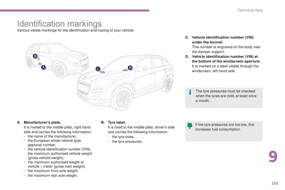 Peugeot 4008 owners manual / page 237