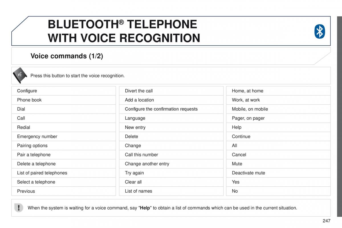 Peugeot 4008 owners manual / page 249