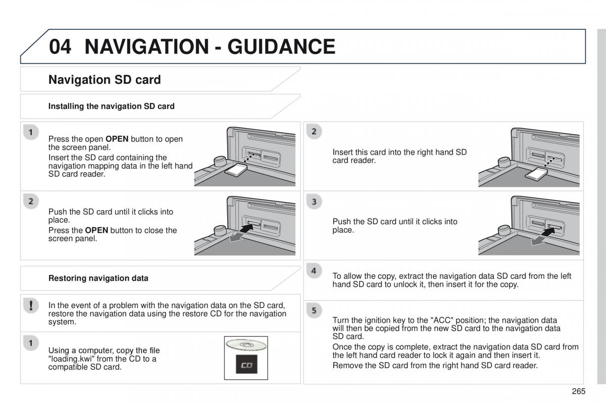 Peugeot 4008 owners manual / page 267