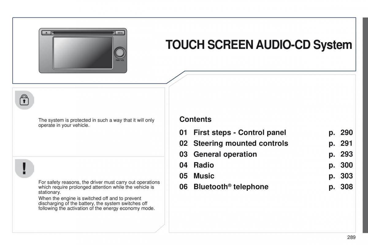 Peugeot 4008 owners manual / page 291