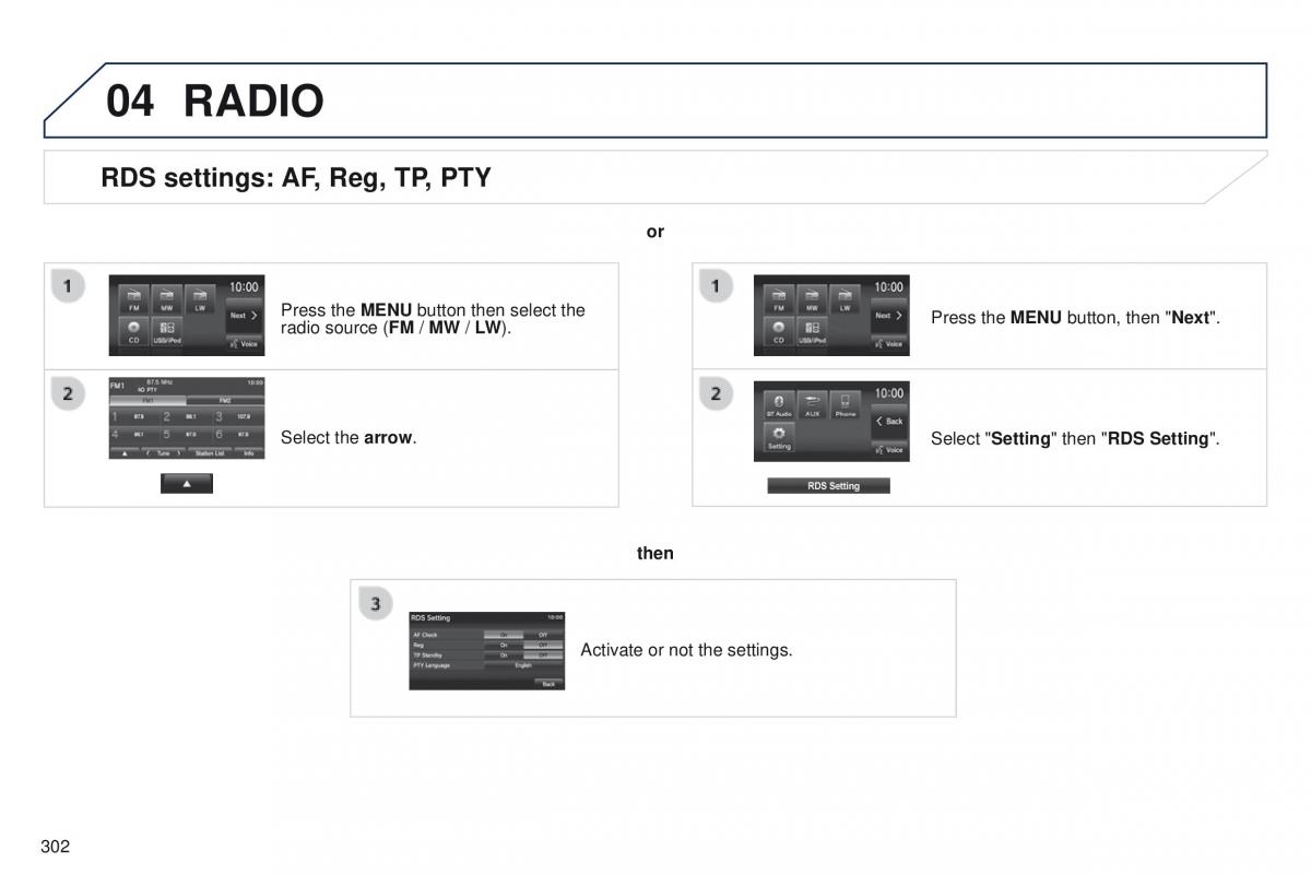 Peugeot 4008 owners manual / page 304