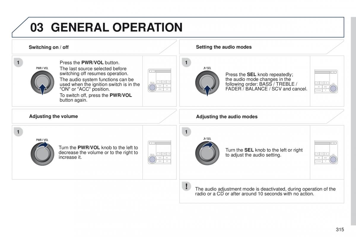 Peugeot 4008 owners manual / page 317