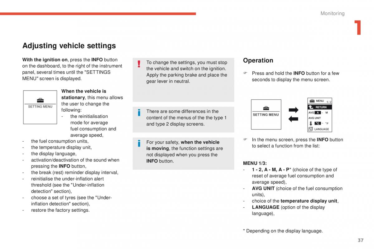 Peugeot 4008 owners manual / page 39