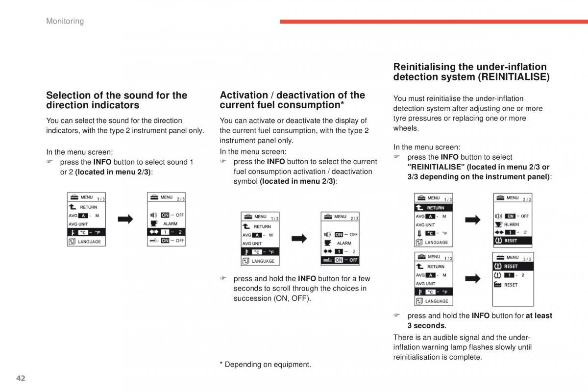 Peugeot 4008 owners manual / page 44